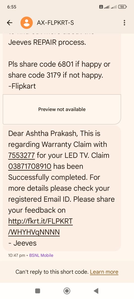 The_Samir_Khan's tweet image. &amp;amp;my TV with Order ID OD334132743809989100 is still not fixed,who will repair it and when, if not, then please provide a refund or replace it asap. @MadhavSheth1 @realmecareIN @realmetechlife @flipkartsupport @skyli_realme #Harassment #boycotflipkart #boycotrealme #boycottechlife
