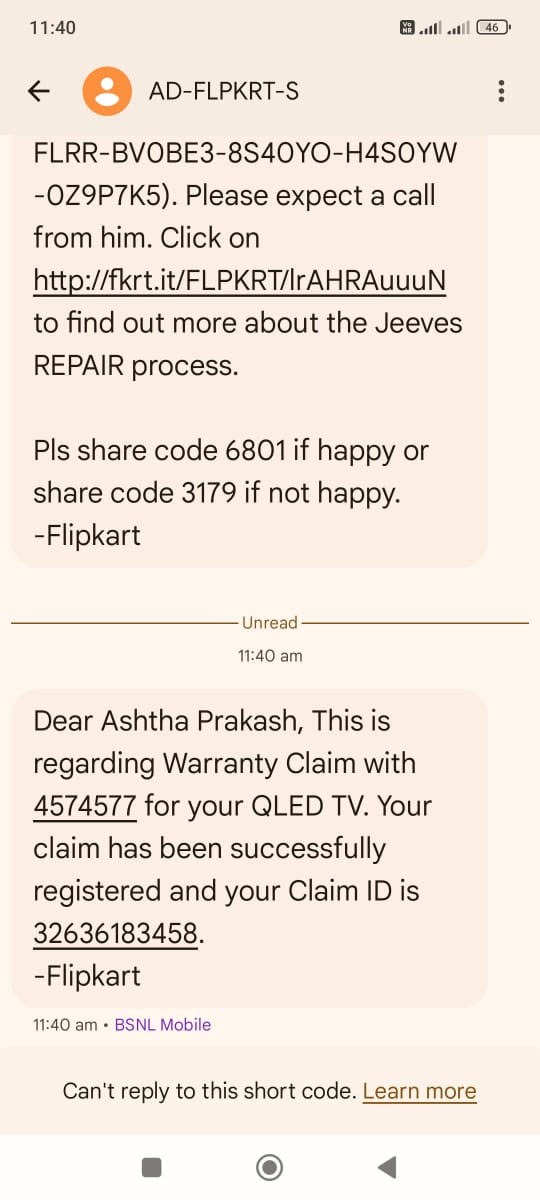 The_Samir_Khan's tweet image. &amp;amp;my TV with Order ID OD334132743809989100 is still not fixed,who will repair it and when, if not, then please provide a refund or replace it asap. @MadhavSheth1 @realmecareIN @realmetechlife @flipkartsupport @skyli_realme #Harassment #boycotflipkart #boycotrealme #boycottechlife