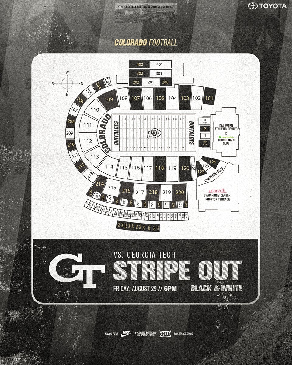 CUBuffs's tweet image. ◼️◻️ August 29: STRIPE OUT FOLSOM◻️◼️
#GoBuffs | @CUBuffsFootball