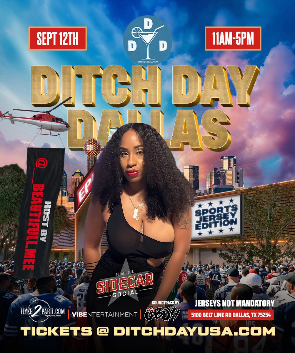 beautifullmee4's tweet photo. Major Annoucement: Welcome @LegendsPlusOne to the official Ditch Day Dallas team! September 12th we are taking things to a different level! Come out and rep your favorite jersey! Football season is back! @WhiteCoatShawty @FreddieC_ https://t.co/arjs92NWll