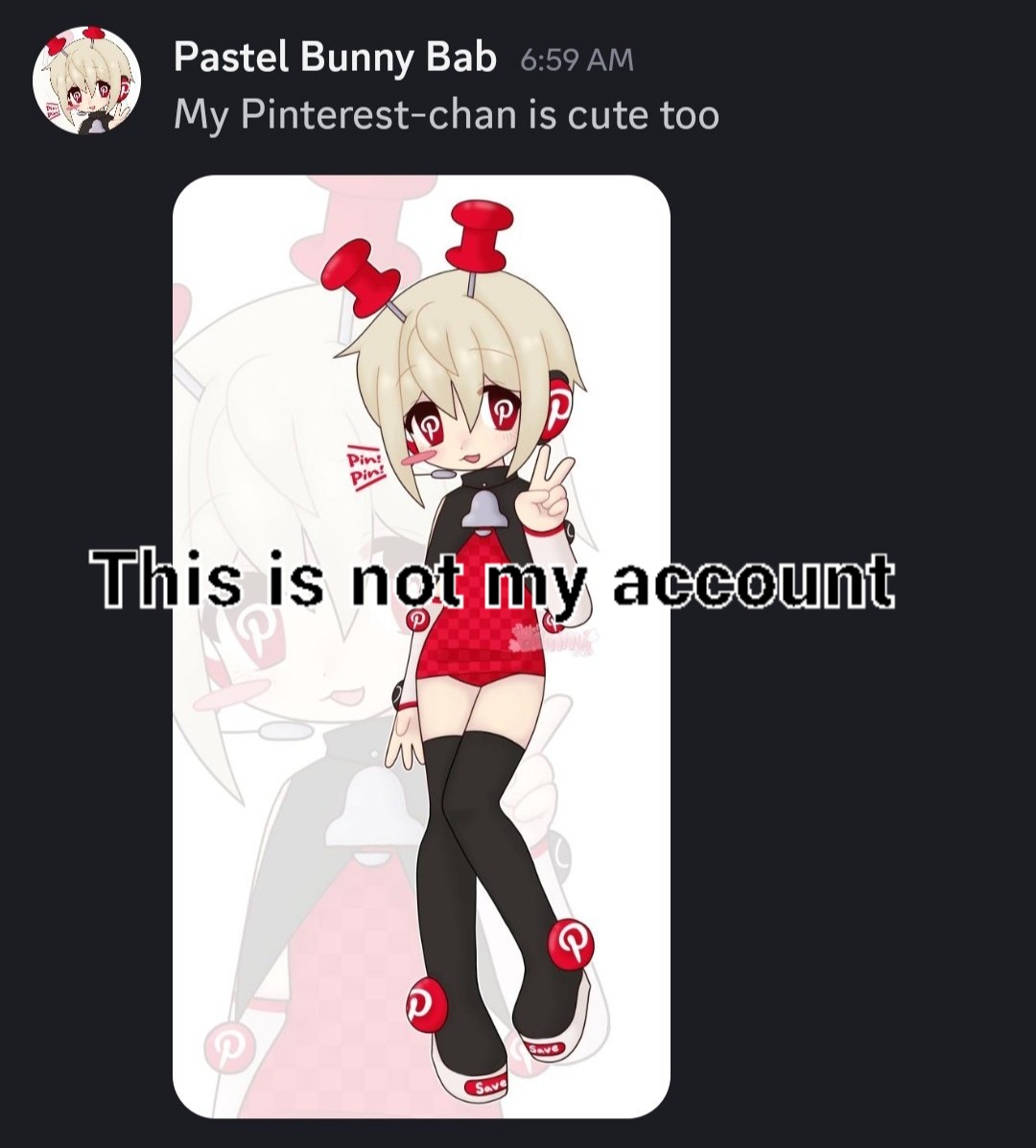 Pastelbunnybab's tweet image. I have been informed that some weirdo is role-playing as me on discord. So, if you see them around please report them. (First image is fake account. Second image is real account.)
