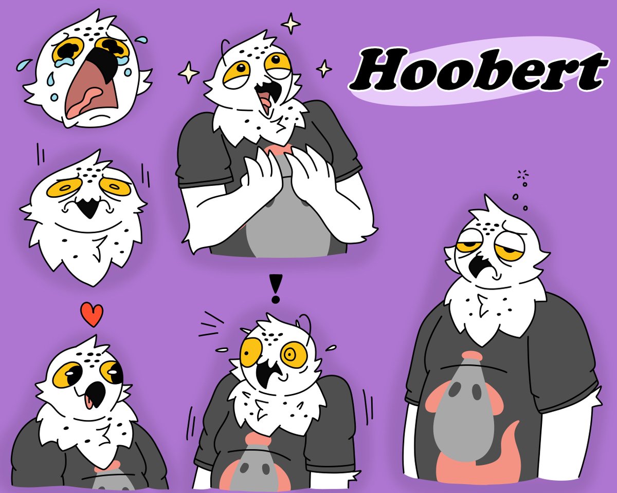 SnakesVon's tweet image. Have some Hoobert expressions I drew in between art fight attacks.