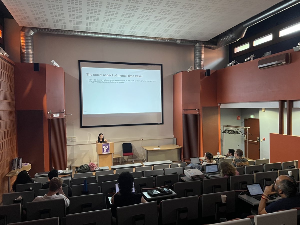 mnemosim's tweet image. Ying-Tung Lin bringing Simulationism 2025 part I to a close with a talk on social aspects of mental time travel.