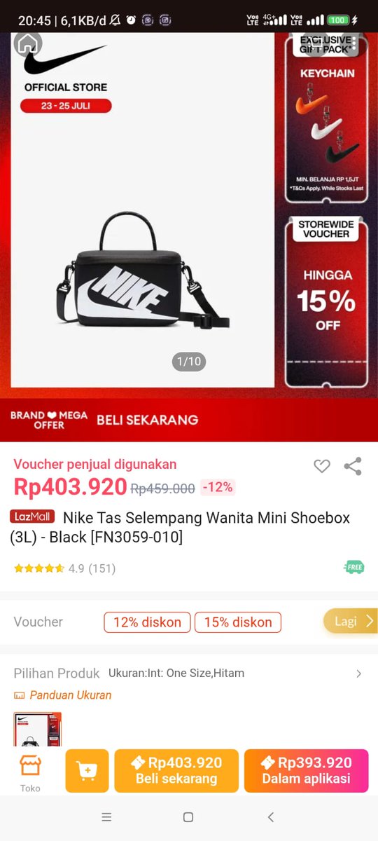 Vyn_6's tweet photo. emang yang hemat cuma Lazada deh, sekarang aja ada Pesta Gajian Diskon Besar ada Diskon s.d 250rb + Cicilan 0% Spesial Bank Mandiri, Voucher Bonus s.d 500rb, Crazy Brand Mega Offer Diskon s.d 80% https://t.co/2ux4q8ddr1… https://t.co/EhWCQZT6C3