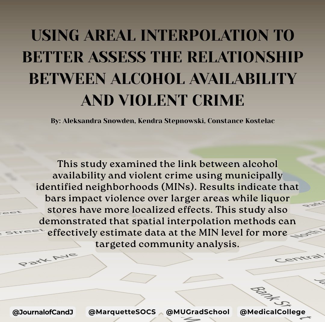 A new look at the relationship between alcohol and violent crime.

Check out this new study by Snowden, Stepnowski, &amp; Kostelac. 

Read the full article at the Journal of Crime and Justice: shorturl.at/rbl1n