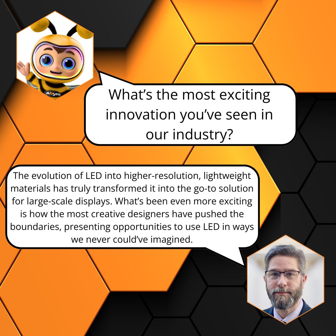 2/2 
👋 Meet Johnny Vickers, one of the creative minds behind AbsenLive!

From unforgettable travel memories ✈️ to pushing the limits of LED design 🎥, he’s helping shape the future of immersive display tech.
👇 Swipe through to hear his journey in AV.