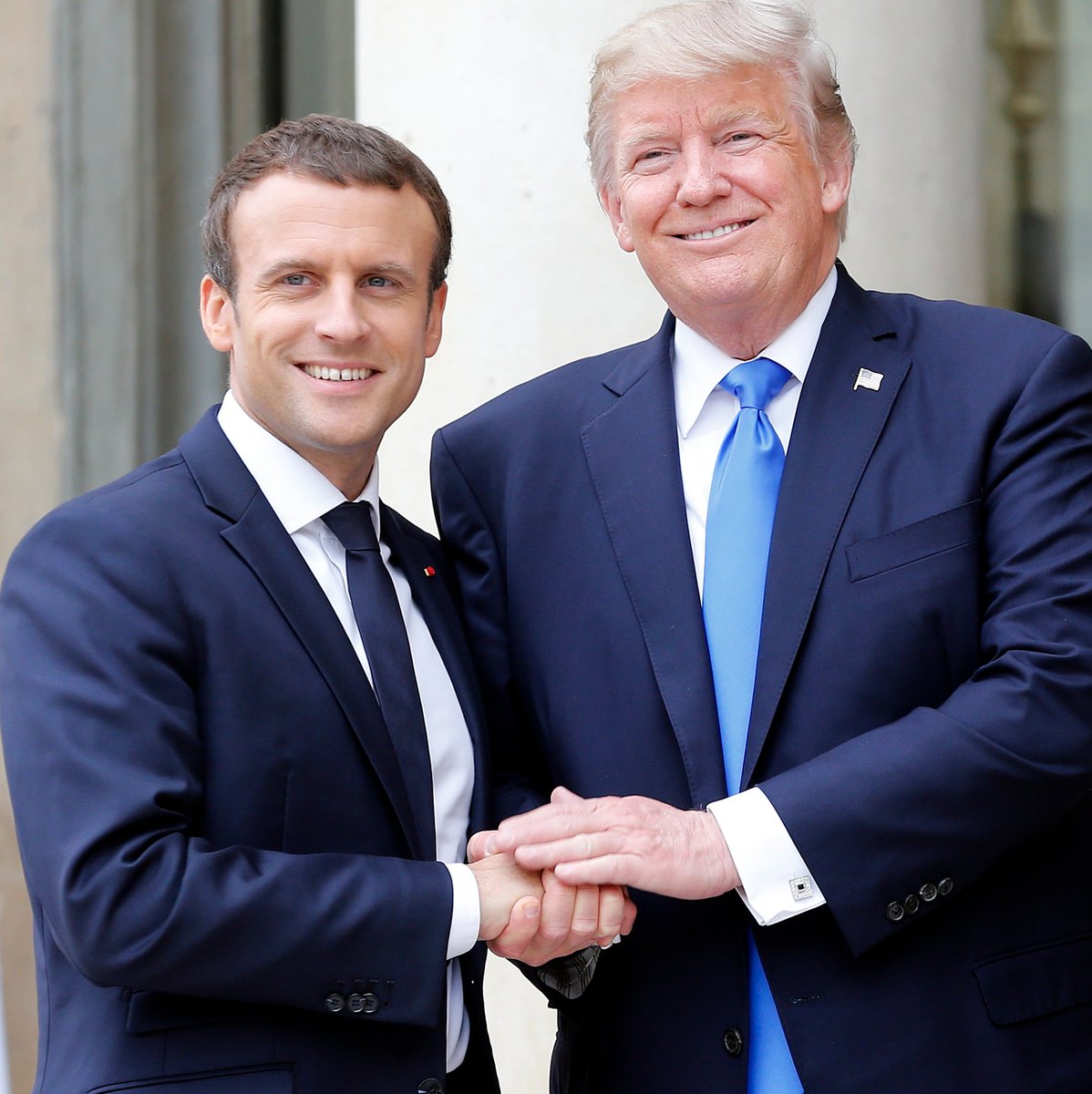 ajsteelshow's tweet image. President Trump's hilarious response to France's little Macron announcing that he recognizes a Palestinian terror state: "Macron is a different kind of a guy, he's OK, he's a team player. Here's the good news; What he says doesnt matter." LOL...