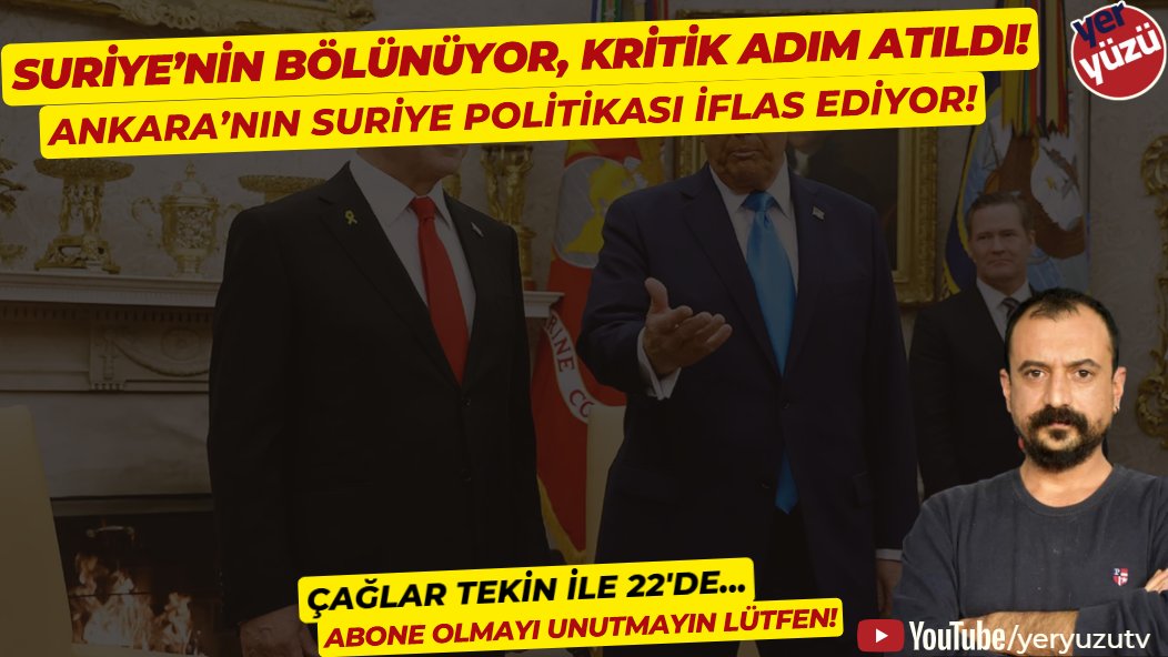 mcaglartekin's tweet image. #Suriye'nin bölünmesinde en kritik adım atıldı!
#SDG'nin federasyon tezi güçlenirken, #Ankara'nın #Şam politikası çöküyor!
22'de...
youtube.com/watch?v=jkTqmy…