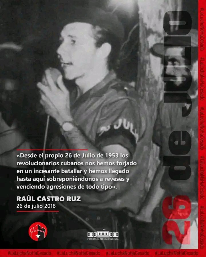 Día de la Rebeldía Nacional  convicción de que el legado d Fidel vive para próximas batallas de Nuestra América.#Artemisa #artemisaen26
#LaLuchaNoHaCesado
#26devictorias