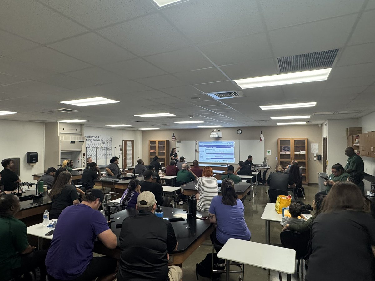 The AT team from Cougarville walking their feeder coaches through their health and safety information. <a href="/ConnallyFb/">Connally Football</a> <a href="/PfISDAthletics/">PfISD Athletics</a>