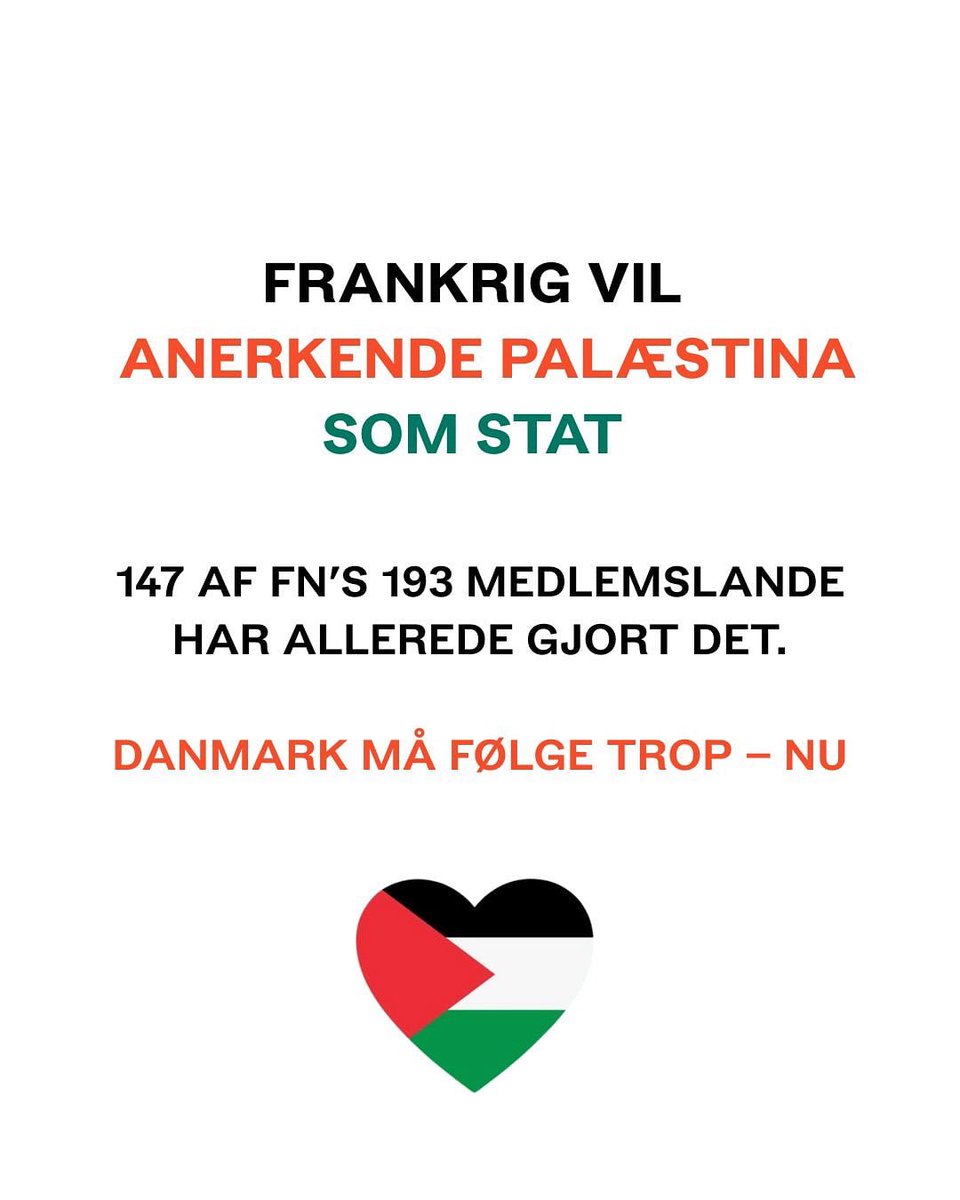 RajeshHolmen's tweet image. Et historisk skridt. #Frankrig vil anerkende Palæstina som stat ved FN’s Generalforsamling i september - som det første G7-land og det hidtil mest toneangivende vestlige land.

147 lande har allerede gjort det. Langt størstedelen af FN’s medlemslande anerkender i dag #Palæstina…
