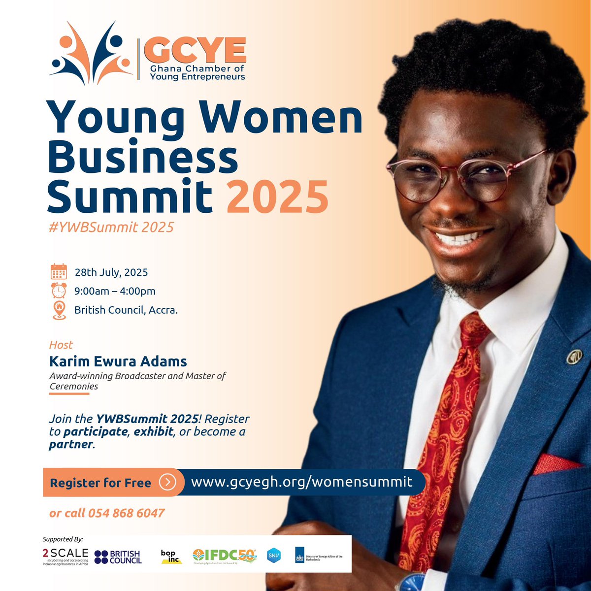 ewuraadamskarim's tweet image. On Monday, July 28, 2025, I’ll be hosting the Young Women Business Summit at the British Council in Accra.
This all important event is put together by the Ghana Chamber of Young Entrepreneurs under the theme: Advancing Inclusive Business for Young Women Entrepreneurs.