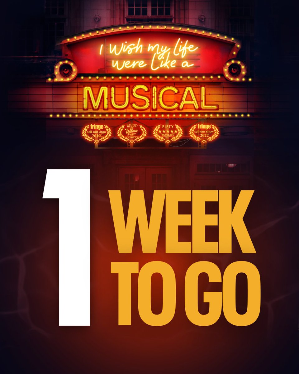 Only 1 week until I Wish My Life Were Like A Musical returns for its fifth season at the Edinburgh Fringe!

Tickets are selling fast so head to likeamusical.com to get yours now!