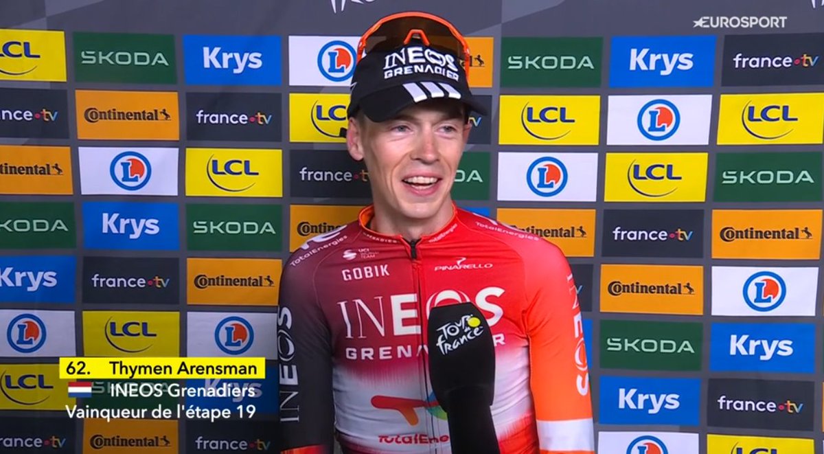 Pro Peloton (@propelotontr) on Twitter photo Tour de France 2025'te 19. etabın galibi Thymen Arensman(INEOS Grenadiers): "Dağılmış durumdayım şu an. İnanamıyorum. Tour'da bir etap bile almak lazımdı, hem de kaçışla. Şimdi bir de genel klasmancılar ve dünyanın en güçlüleri gelirken bir tane daha kazandım. Ne diyeceğimi Tour de France 2025'te 19. etabın galibi Thymen Arensman(INEOS Grenadiers): "Dağılmış durumdayım şu an. İnanamıyorum. Tour'da bir etap bile almak lazımdı, hem de kaçışla. Şimdi bir de genel klasmancılar ve dünyanın en güçlüleri gelirken bir tane daha kazandım. Ne diyeceğimi