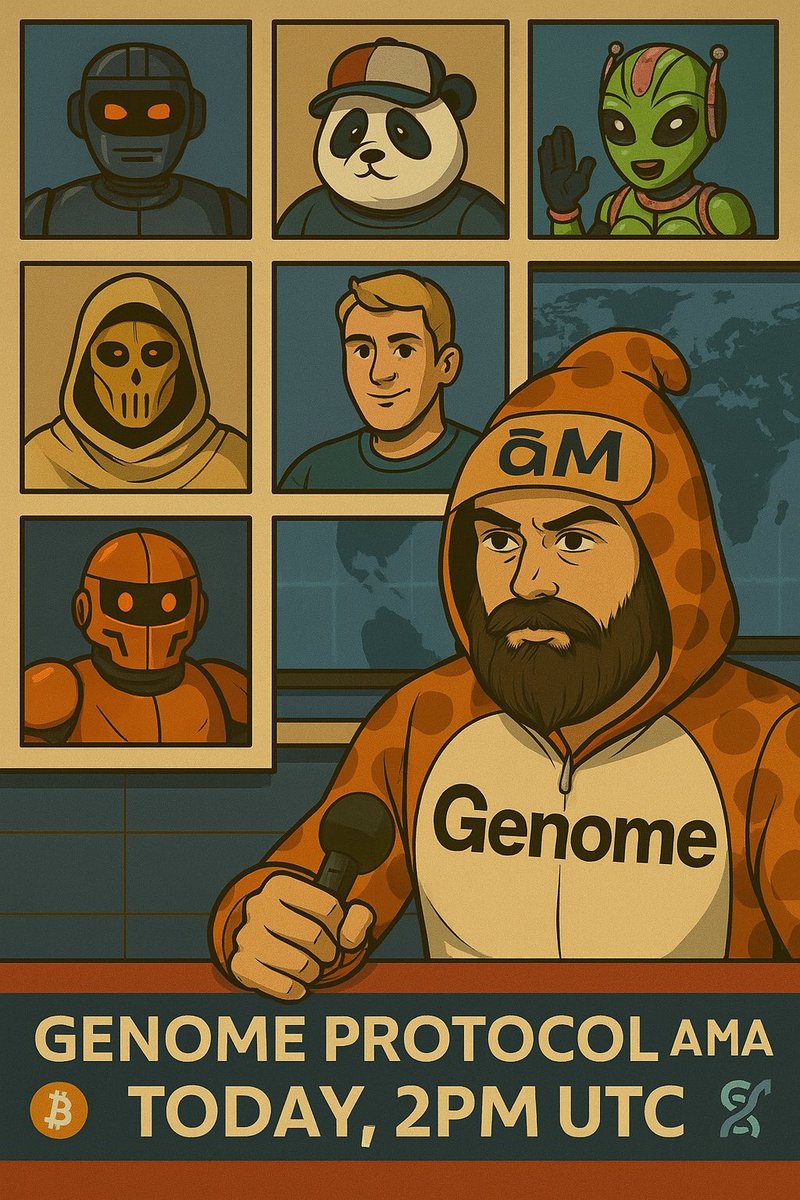 yekaza123's tweet image. New $NOME AMA unlocked 🚨🔥
🚀 BTC ripping past ATH? That’s cute.
But real ones know: Web3 doesn’t just moon with price it evolves.
🧬 Enter the @genome_protocol AMA
Where utility meets memes, and alpha hits harder than your last rug.
👀 We’re getting deep on:
•What ATHs…