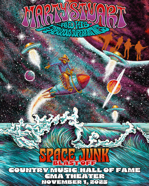 martystuarthq's tweet image. ON SALE NOW! Join Marty Stuart and His Fabulous Superlatives to celebrate the release of Space Junk, the 20 original song instrumental album, at the @countrymusichof on November 1.
🎟️ Tickets at secure.countrymusichalloffame.org/77895/martystu…