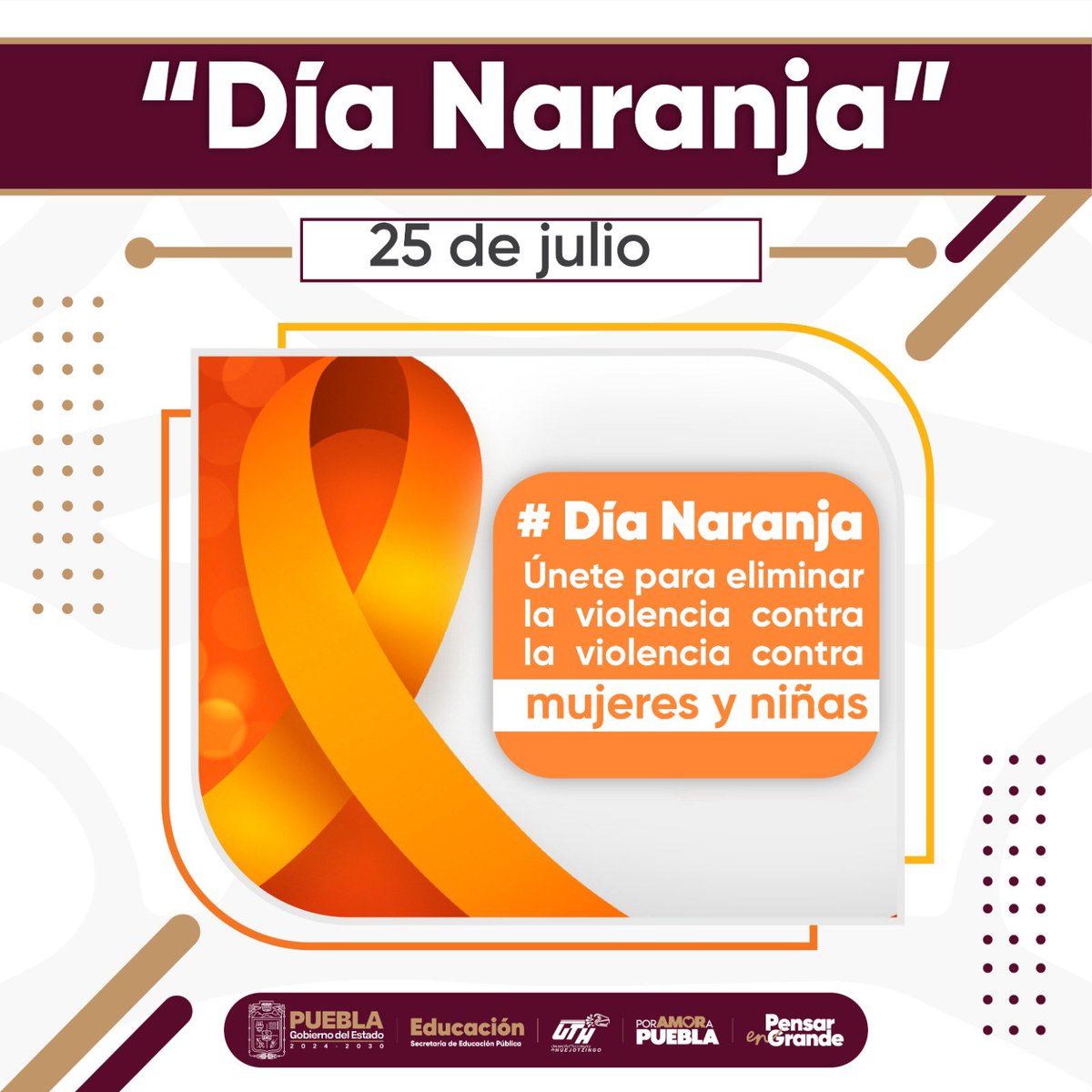 uthuejotzingo's tweet image. 🧡 #DíaNaranja 🧡

Cada 25 de mes recordamos que vivir sin violencia es un derecho, no un privilegio basta de violencia contra las mujeres y niñas ✋🏻

#NoMásViolencia #25DeCadaMes #DíaNaranja #PorAmorAPuebla #PensarEnGrande