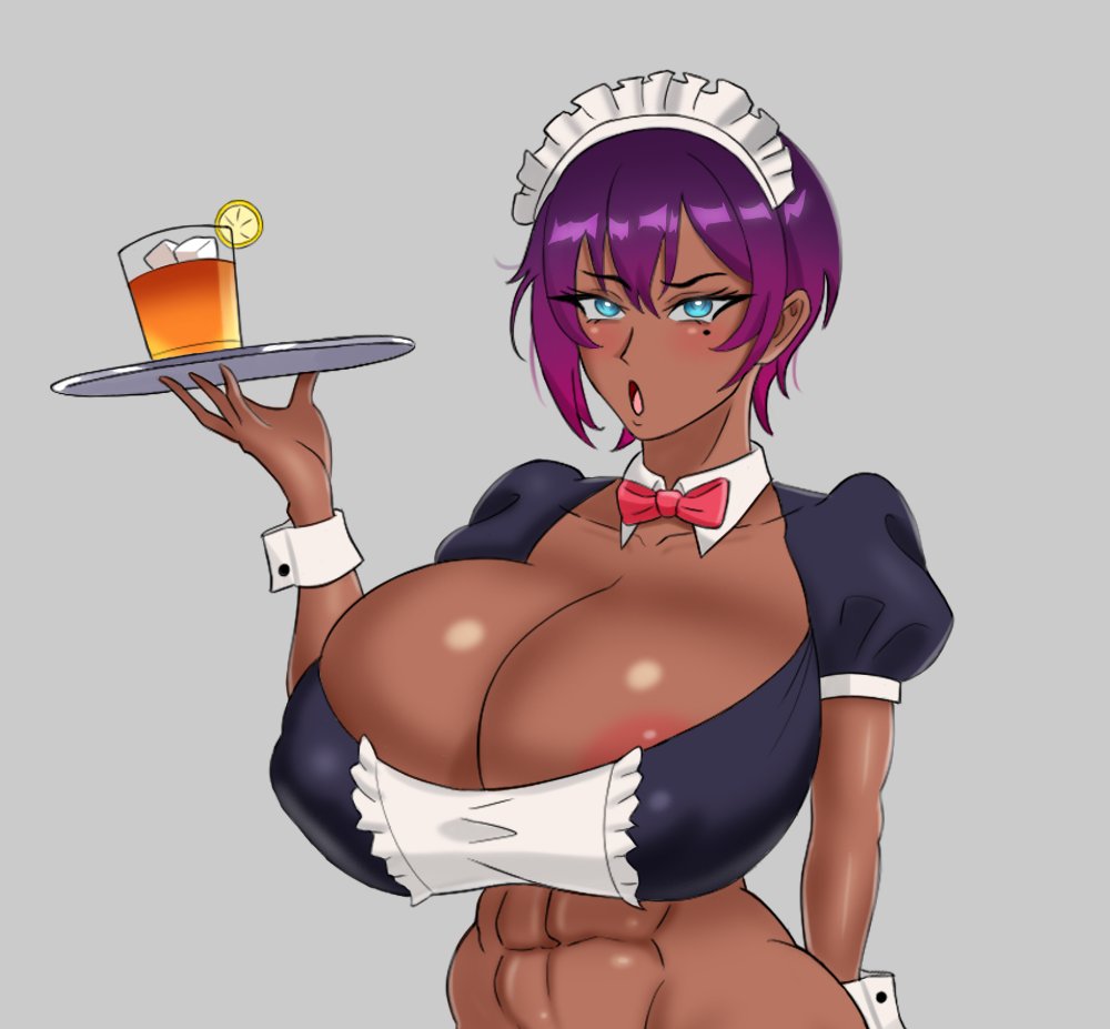 kurotesuta's tweet image. What's your favorite non-alcoholic drink?
Mine is Iced Tea! (Although can't have it right now, losing weight, lol)
Kaya the Maid - Art by me