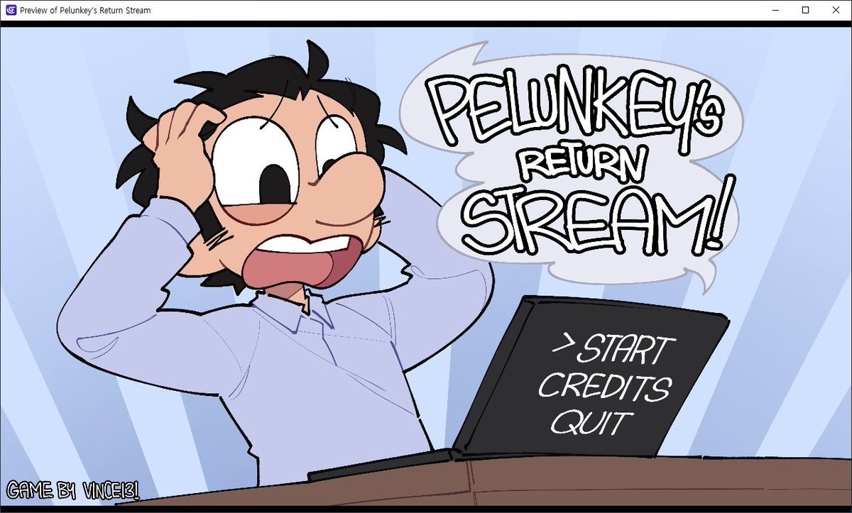 steVince13's tweet image. been working on a side project
haven't drawn too much because I've been locking in on this lol
here's a sc of the title screen :>
