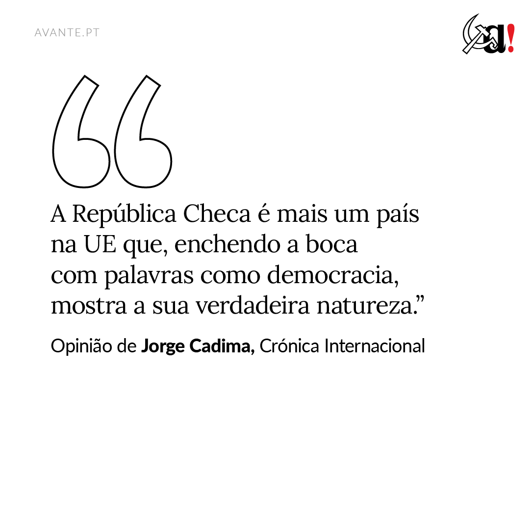 pcp_pt's tweet image. “A República Checa é mais um país na UE que, enchendo a boca com palavras como democracia, mostra a sua verdadeira natureza.” — Jorge Cadima, Crónica Internacional
👉 Lê aqui: avante.pt/pt/2695/opinia…
🗞 Assina o Avante! — avante.pt/pt/2695/?tpl=1…