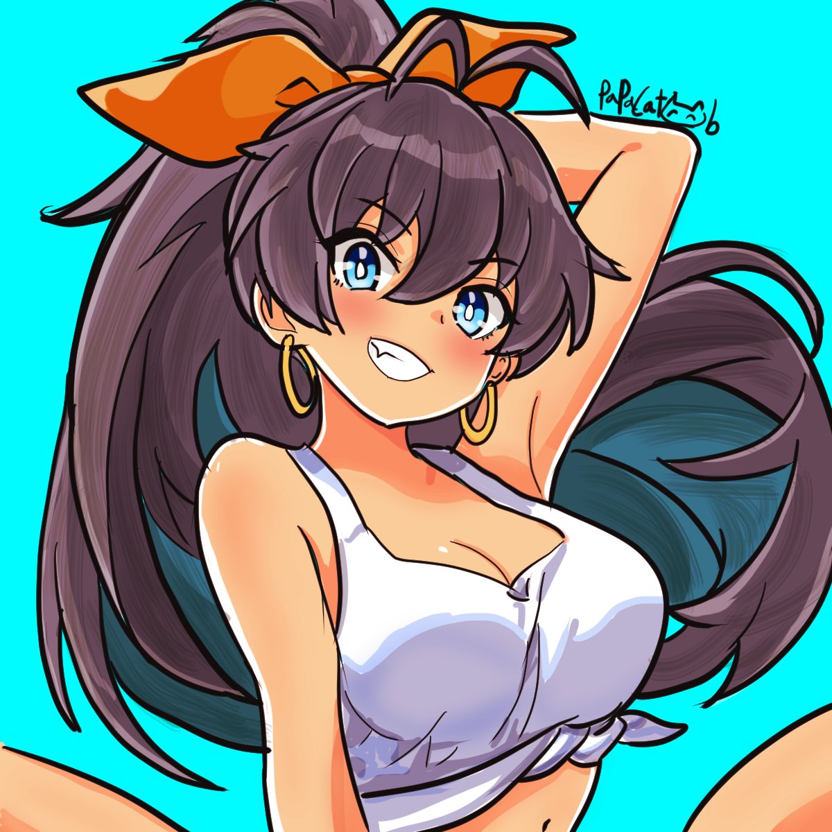 papacat0737's tweet image. #我那覇響 #765プロ #idolmaster
I drew Ganaha Hibiki! Please enjoy her cheerful smile!