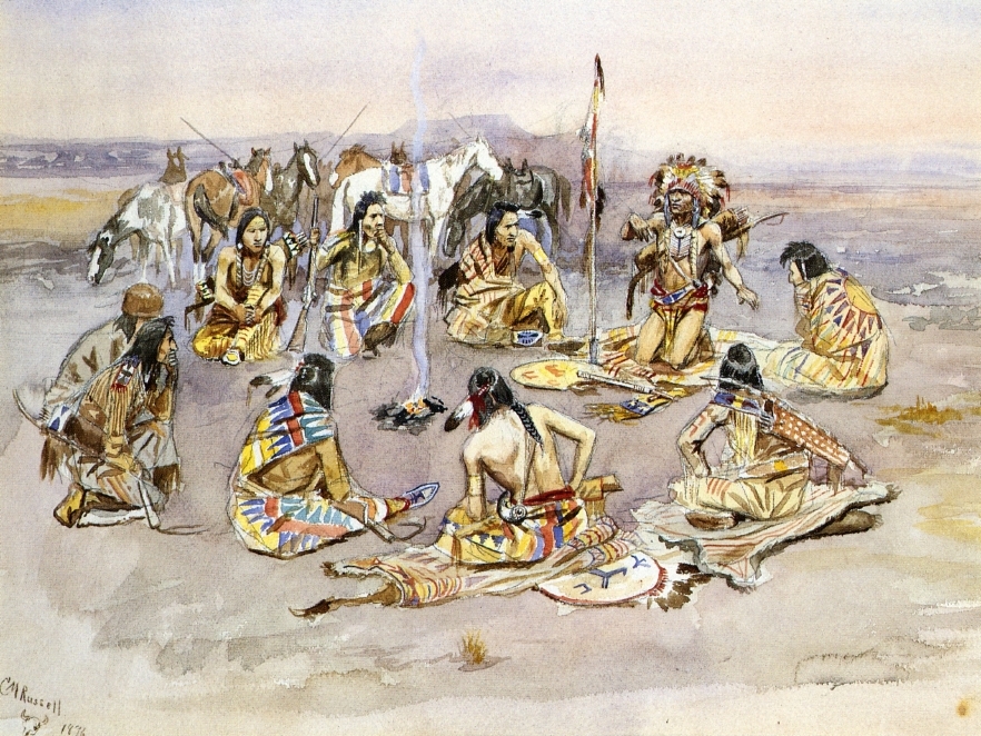 RussellArtBot's tweet image. War Council wikiart.org/en/charles-m-r…