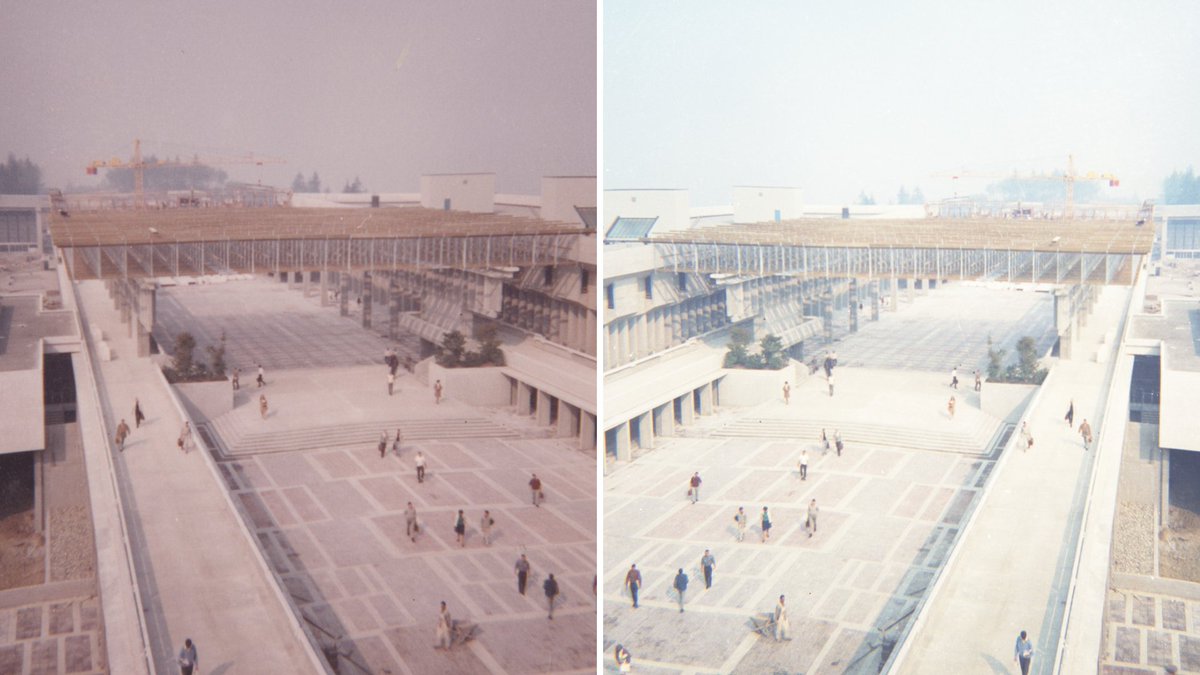 SFUalumni's tweet image. Looking back to the 60s! Here are a couple of fantastic pictures of Freedom Square and Convocation Mall taken by #SFU charter alumnus Rick McGrath.