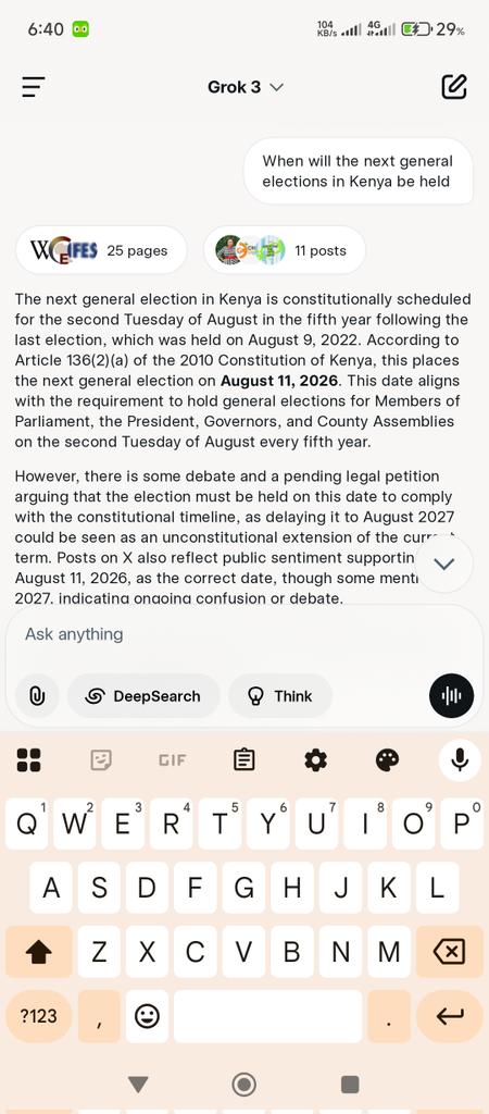 mankeybizness's tweet image. When will the next general elections in Kenya be held? Chatgpt August 11 2027, @grok August 11 2026
Choose your AIs carefully
#FreeMwambiliMwagodi Khalwale Sifuna #RutoMustGo Kitale My God