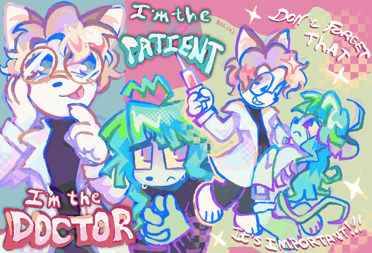 koldbj's tweet image. ATTACK ON @Sour_Candy77 &amp;amp; @Reroro_Art  GIRLIES!!!!

💊💊💊URGENT INCREDIBLE DOCTOR TREATMENT right here!!! &amp;gt;:3

#artfight2025