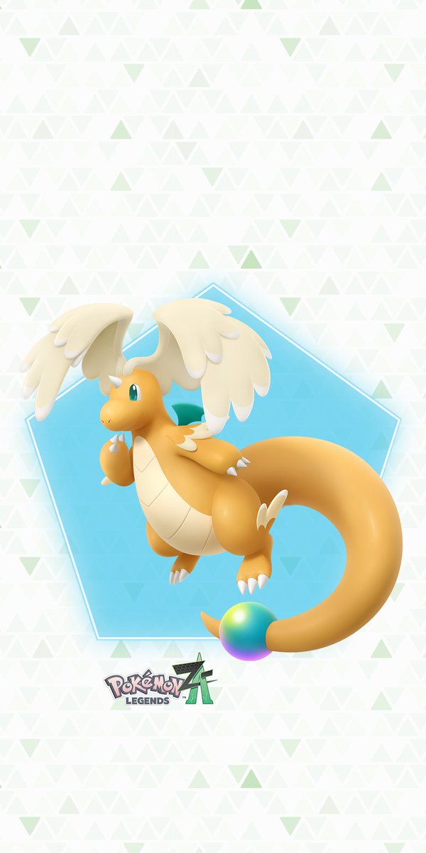 HiddenPowerPod's tweet image. New official Pokemon Legends Z-A wallpaper depicting Mega Dragonite has been released.