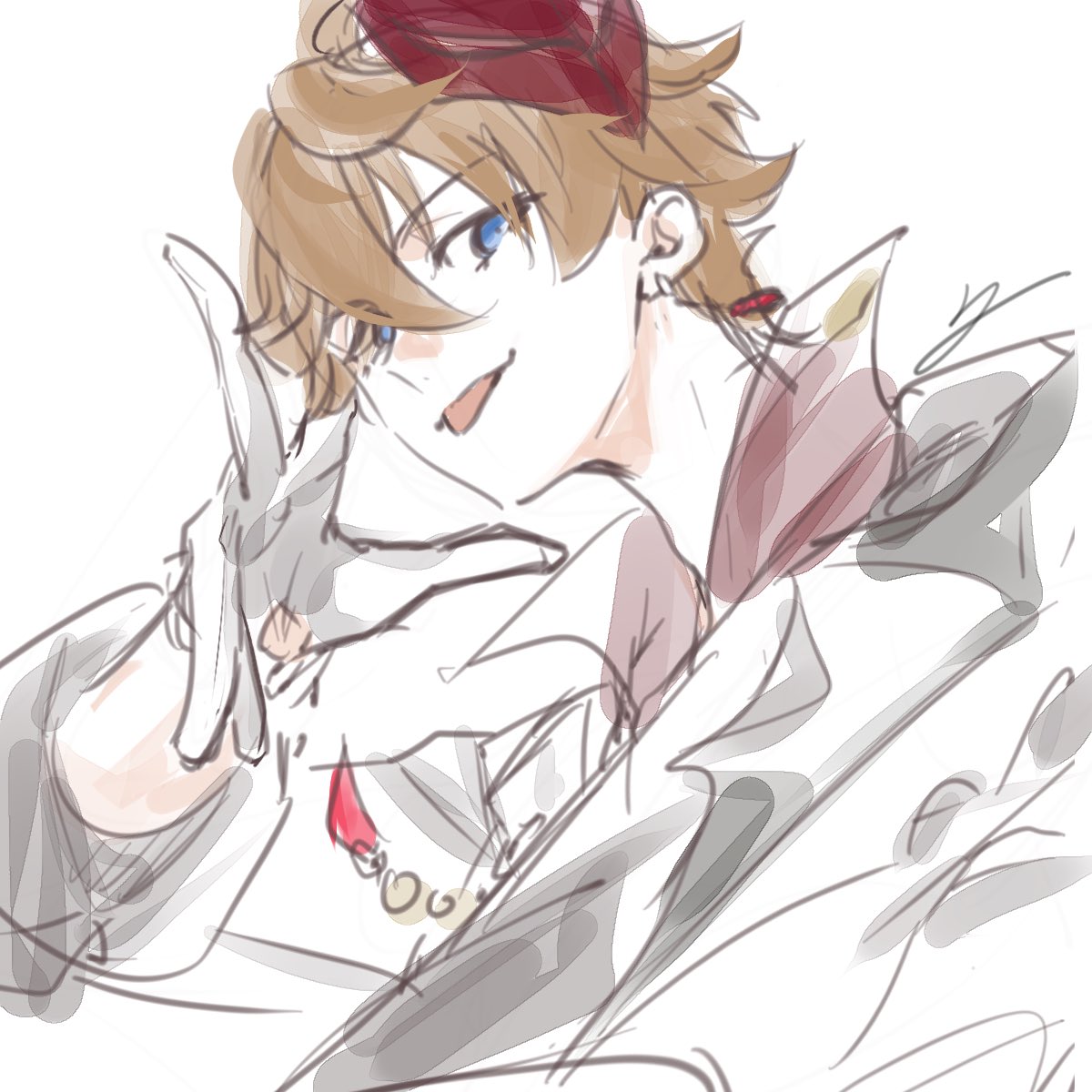 Mo_2Re5's tweet image. 視力無しで描いて
完成系も良く見えないおやすみ