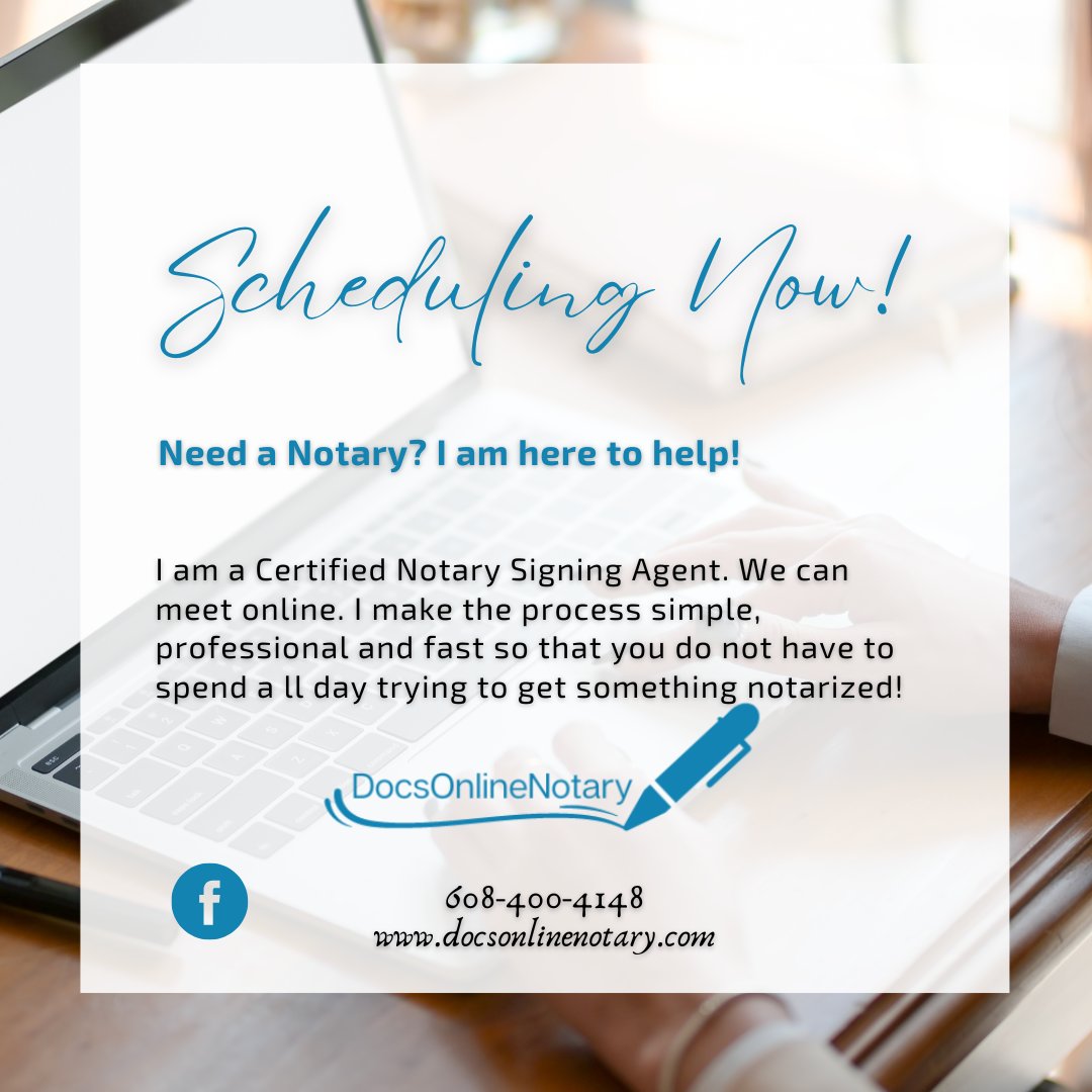 DocsONLNotary's tweet image. Busy day? Stay home—we&apos;ll notarize online! Call Docs Online Notary at (608) 400-4148.

#RemoteOnlineNotary #MobileNotary #VirtualNotary