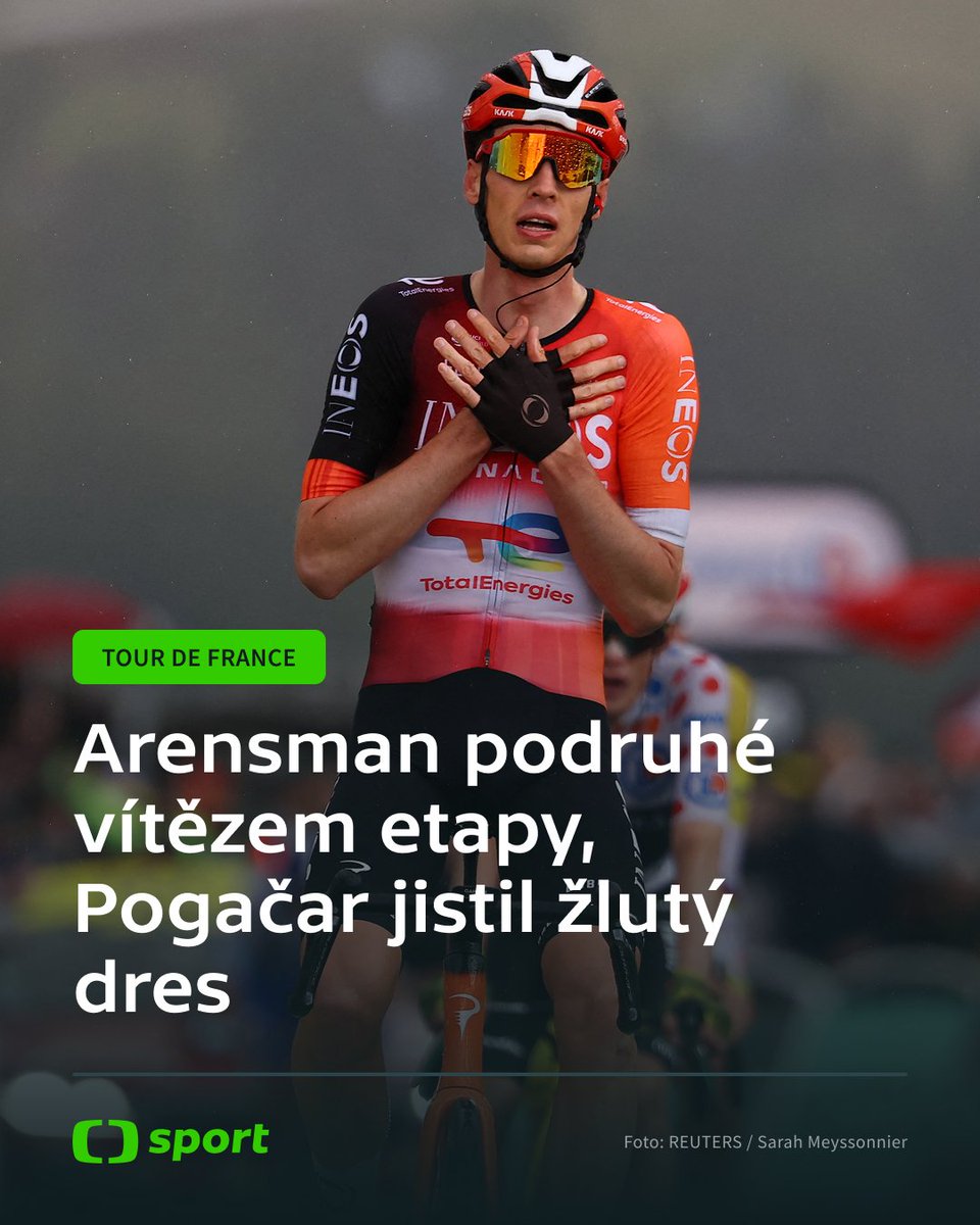 sportCT's tweet image. Thymen Arensman vyhrál druhou etapu na letošní Tour. 🙌 Po triumfu v královské pyrenejské etapě zvítězil i v posledním horském dojezdu na La Plagne. 🚴 V závěru za sebou těsně udržel největší favority Jonase Vingegaarda a Tadeje Pogačara, kteří dojeli ve stejném čase. 🤝
Více 👉…