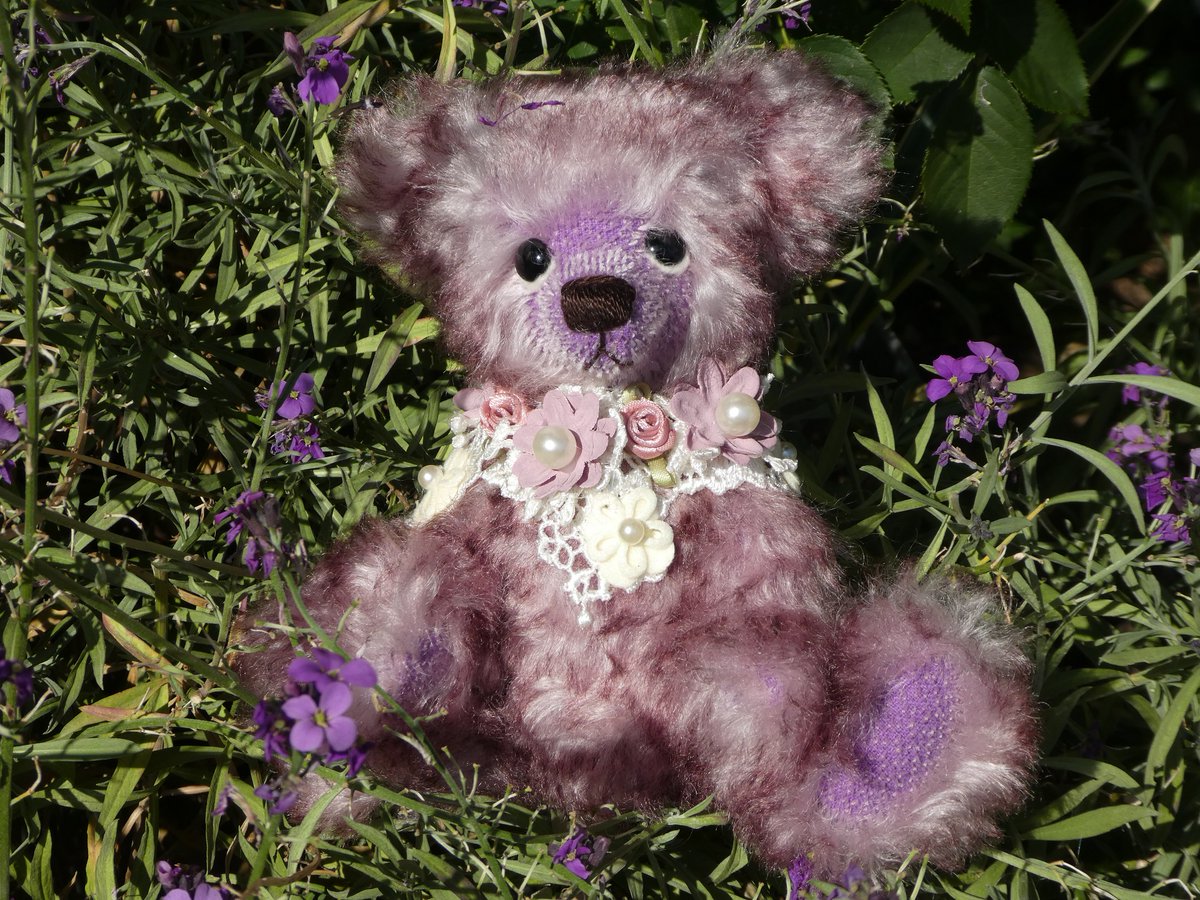 TheWordOfErynn's tweet photo. Meet sweet Violeta, a beautiful One of a Kind Artist Bear just finished this afternoon! She's hoping to find her new home 💜#BramberBears #ArtistMade https://t.co/MyerHtoNqp https://t.co/FF0E1aOs35