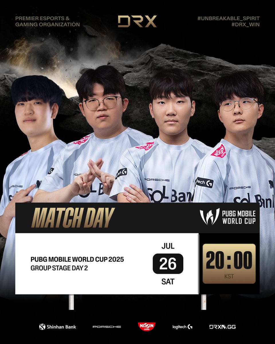 DRX_CHALLENGE's tweet image. ๐ 2025 #PMWC
โ๏ธ Group Stage - Day 2
โฐ July 26. 20:00 KST
๐บ EN. youtube.com/@PUBGMOBILEEspโฆ
๐บ KR. youtube.com/@pubgmesportskr
#UnbreakableSpirit #PUBGMOBILE #EWC2025