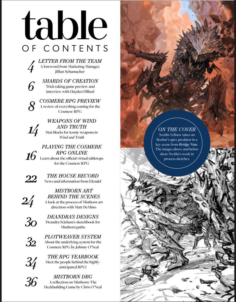Cosmere16Pod's tweet image. Brotherwise acaba de enviar, para aquellos que lo comprasteis, los últimos addons, la revista Chasmfiend 2 y la aventura de Speak the Words