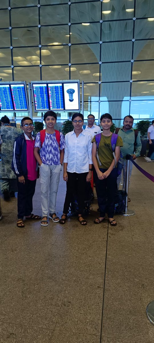 Four students from JNV Solapur are departing from Mumbai Airport to participate in an international Rope Skipping event at Kawasaki, Japan.

We extend our best wishes for their success and commend them for representing Navodaya Vidyalayas on the global stage.

#NVS #RopeSkipping