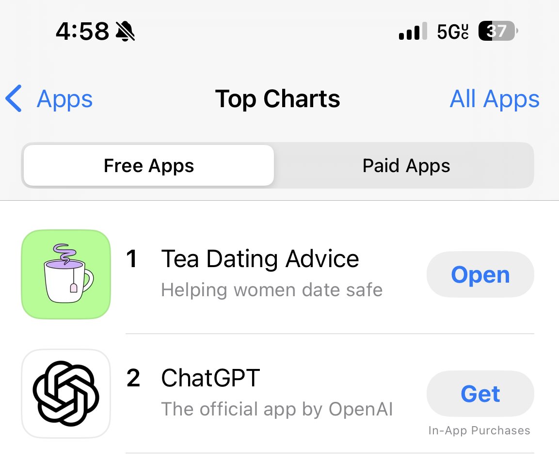 natashaghoskins's tweet image. If you are wondering wtf is going on with the Tea Dating Advice app, I wrote about it in the newsletter today