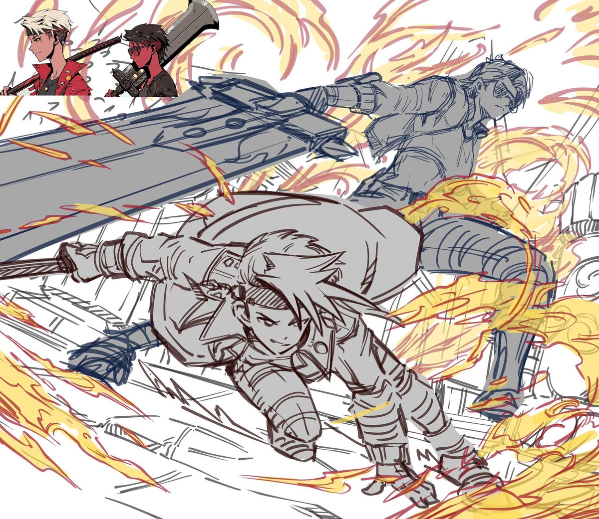 JunkuNFT's tweet image. Someone wants to draw 2 @Azuki with fire theme @FIREF0RCE