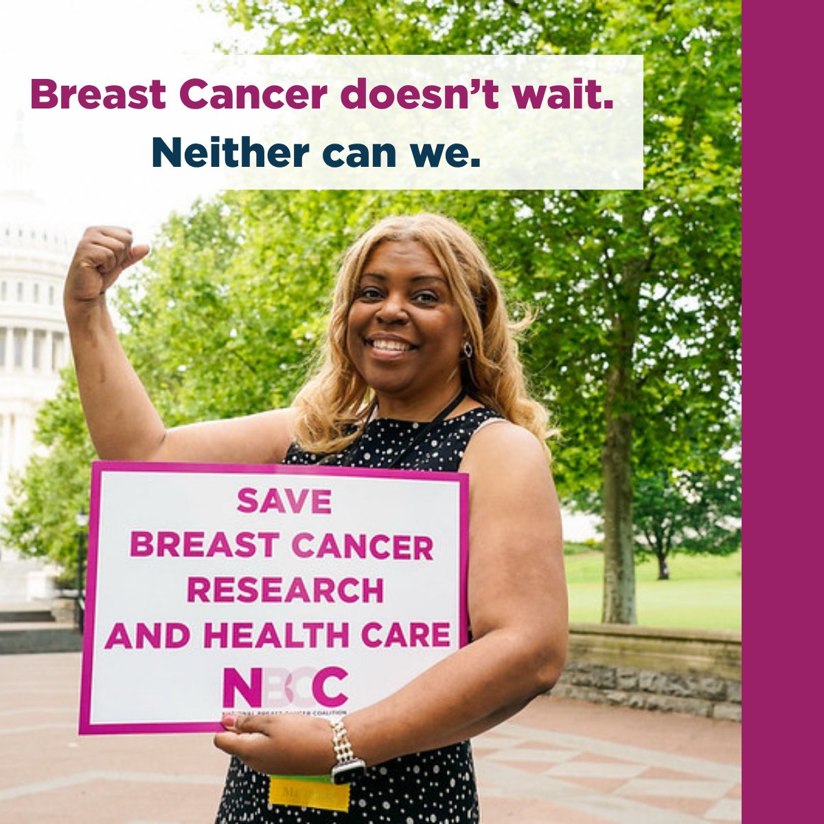 NBCCStopBC's tweet image. Your generosity will help build our movement by:
· Training new breast cancer advocates in science and policy
· Expanding our advocacy influence nationwide
· Defending breast cancer research funding at every level of government.
Donate today! nbcc.info/FuelOurFight