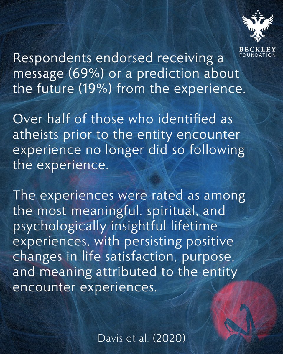 BeckleyResearch's tweet image. A breakdown of a fascinating survey of DMT entity encounters 👾 

Survey of entity encounter experiences occasioned by inhaled N,N-dimethyltryptamine: Phenomenology, interpretation, and enduring effects - Davis et al. (2020)

journals.sagepub.com/doi/full/10.11…

#psychedelicresearch #dmt