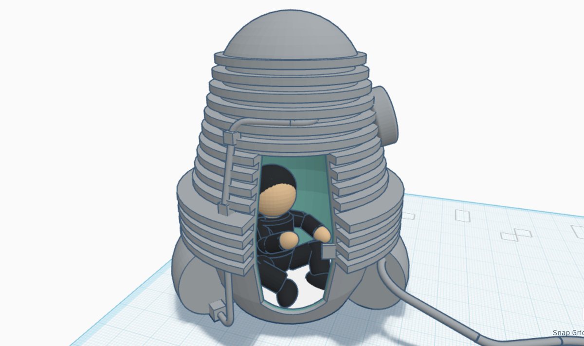Experimental Teleporter drawn in <a href="/tinkercad/">Tinkercad</a>. From the 1986 movie The Fly, starring Jeff Goldblum. tinkercad.com/things/k2SmZwF…