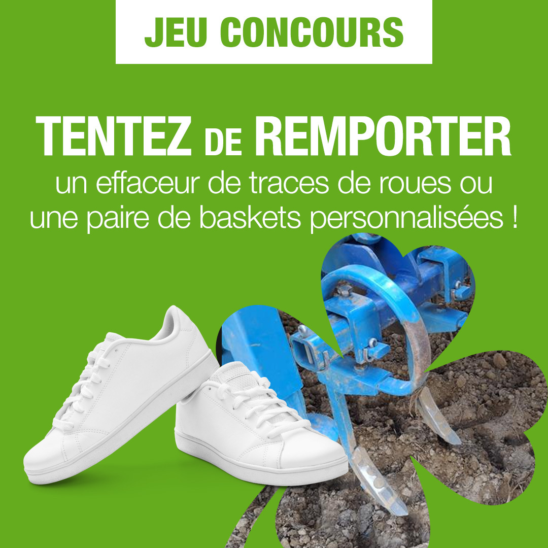 [JEU-CONCOURS]

Les 10 et 11 septembre, retrouvez-nous aux Méca-Culturales à Saint-Agnet (40) et tentez votre chance en participant à notre jeu-concours !

🎁 À la clé :  un effaceur de traces de roues à gagner ou une paire de baskets personnalisées par un artiste !

Rendez-vous