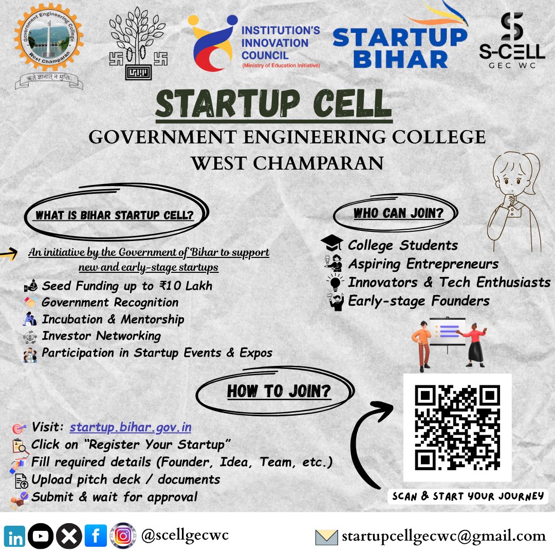 scellgecwc's tweet image. Startup Bihar Policy #scellgecwc #startupbihar #startupindia #startupcell #innovation #entreprenurship