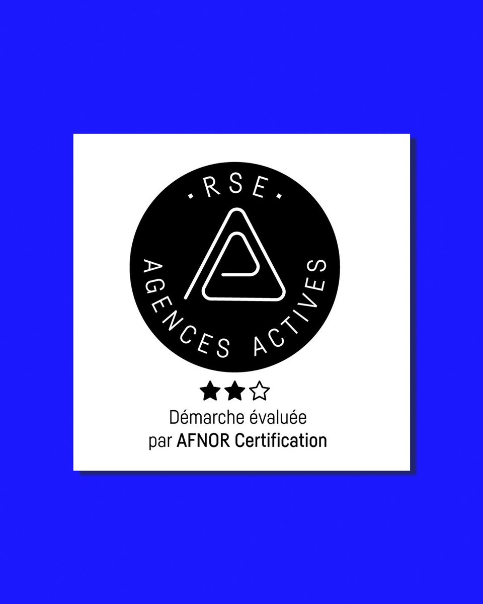 Steve confirme sa 2ème étoile au label « RSE Agences Actives » ⭐️⭐️.
Un engagement de tous les jours porté par notre Comité RSE 💪
<a href="/AACClive/">AACC Live</a> <a href="/AFNOR/">AFNOR</a>