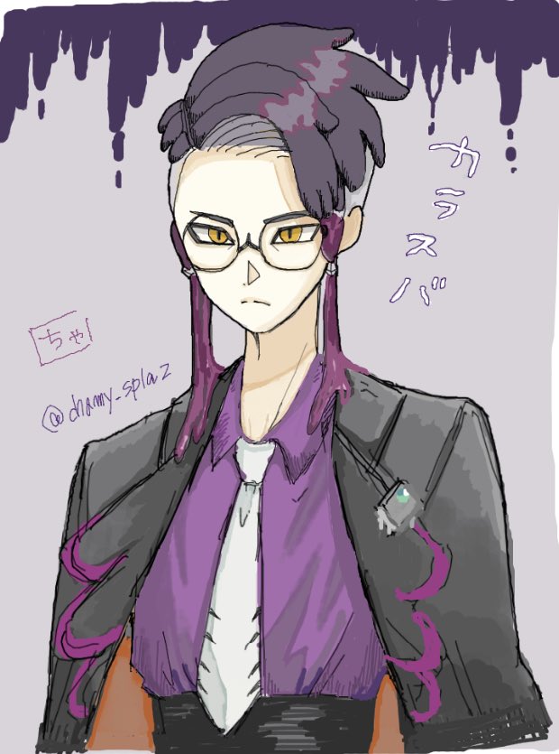 chamy_spla2's tweet image. カラスバさんと虚無ピカチュウ描いた