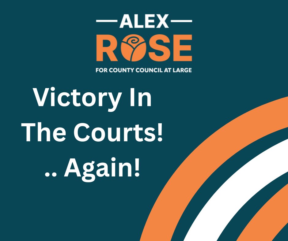 roseforacc's tweet image. After my opponent tried and failed to illegally cancel this election earlier in the summer, he went on to try again. Well, today the courts told him - again - that democracy is not optional.
This election is happening.