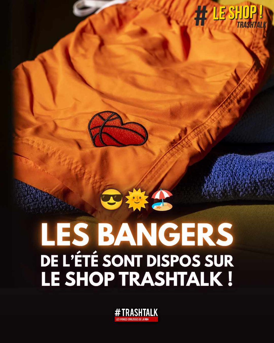 TrashTalk_fr's tweet image. 🌞 PAR ICI LES BEST-SELLERS DE L'ÉTÉ SUR LE SHOP TRASHTALK !! 😎
Les 3 incontournables pour flex all Summer !
🏀 LE SHORT DE BAIN TRASHTALK !! 🩳
🌍 LE T-SHIRT LA TERRE EST BLEUE COMME UNE ORANGE 🍊
🧢 LA CASQUETTE I LOVE BASKETBALL 🧡
👉 trashtalk.shop/collections/no…