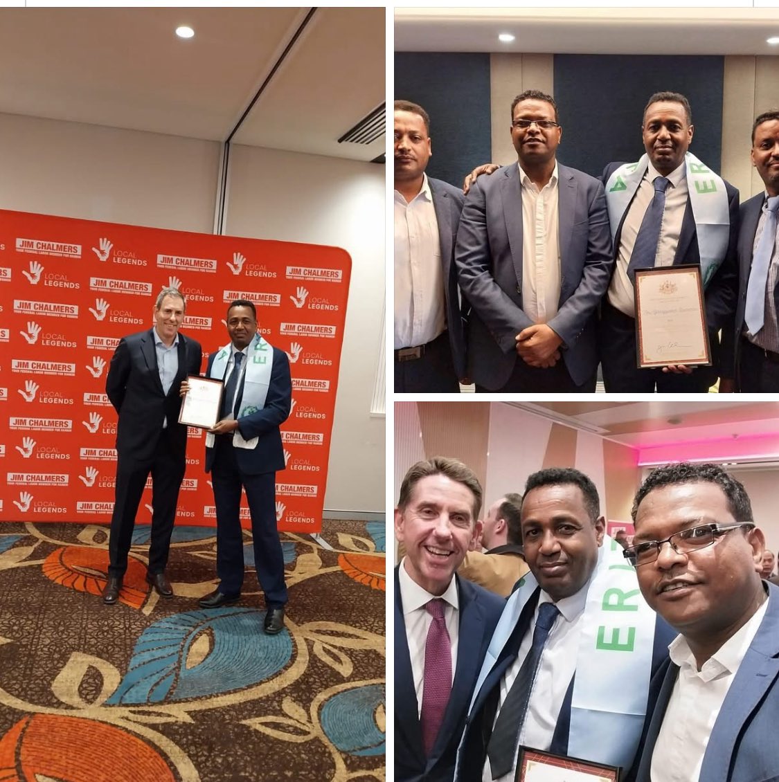 Congratulations Engineer Zeru Bokre,  for your well-deserved recognition “Legend award 2025” . from Hon. Jim Chalmers MP Federal Treasurer Australia.