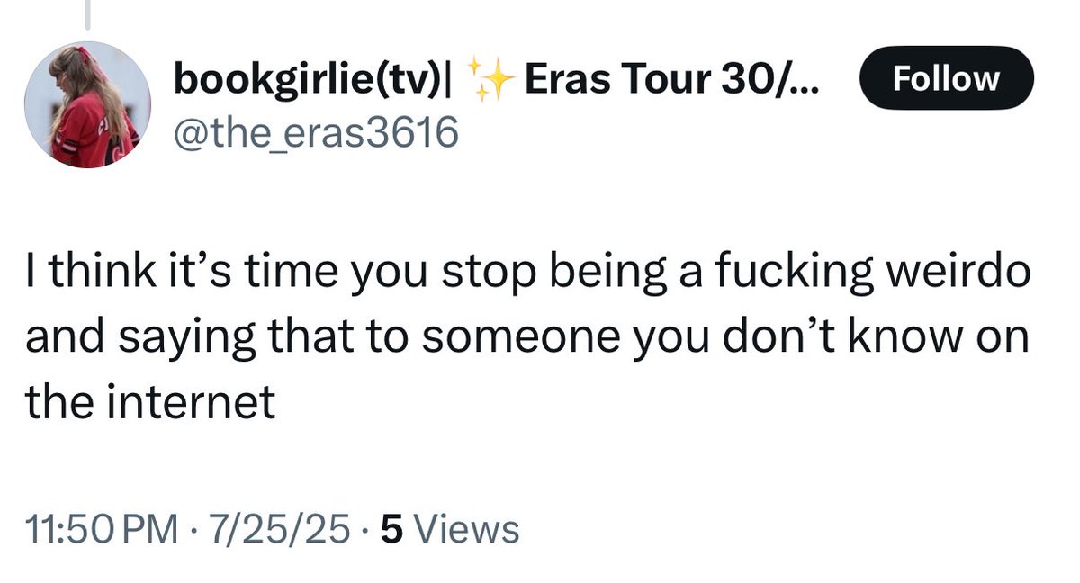 LeChampagn3's tweet image. .@the_eras3616 I think it's time you stop being a fucking weirdo too and saying that to someone (Taylor) you don't know. Again, you seriously need to get laid that it needs to reach your hypothalamus.